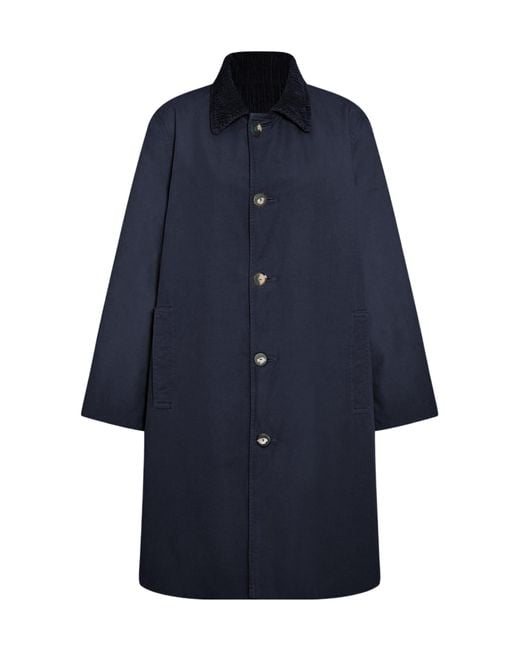 The Row Blue Long-Sleeved Coat
