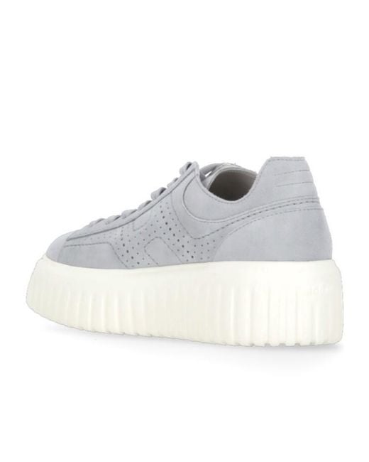 Hogan White H Stripes Low Sneakers