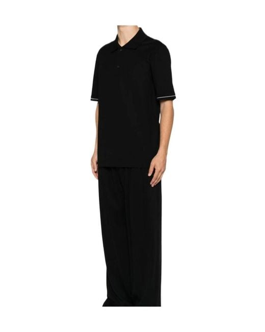 Ferragamo Black Short-Sleeved Polo Shirt for men