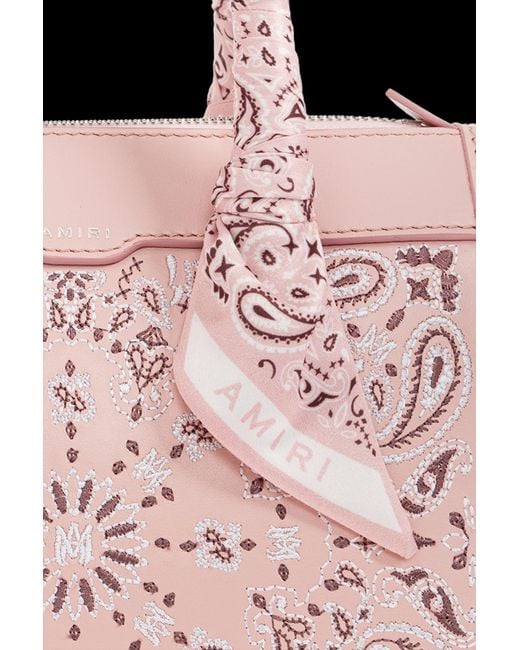 Amiri Pink Bandana Micro Triangle Handbag