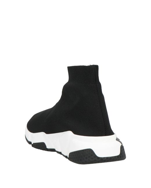 Balenciaga Black Solid-Colored Knit Sock Shoes