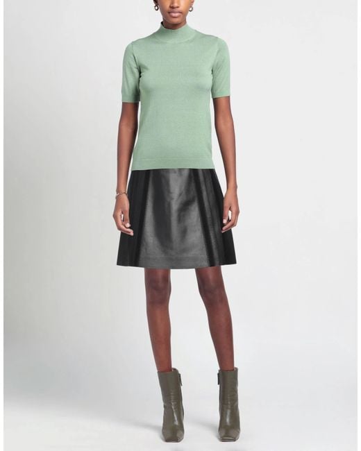 Chloé Black Suede Flared Skirt