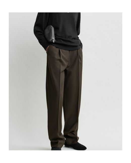 Totême Gray Totême Pleated Tailored Trousers