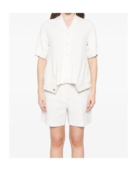 Sacai White Buttoned Cardigan