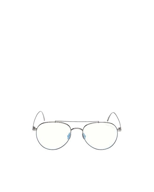 Tom Ford White Eyewear Pilot Frame Glasses for men