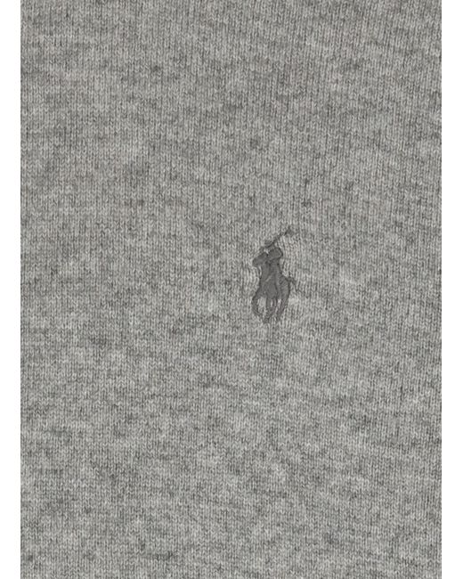 Polo Ralph Lauren Gray Polo Pony Embroidered Knitted Jumper for men