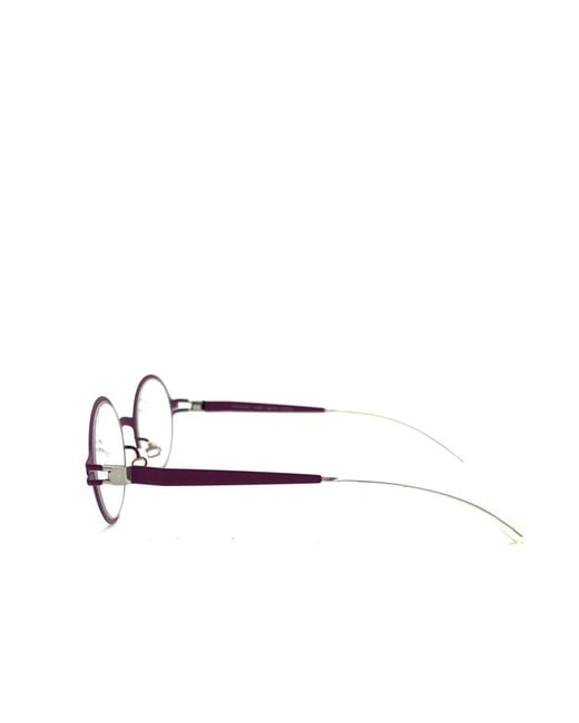 Mykita White Round Frame Glasses
