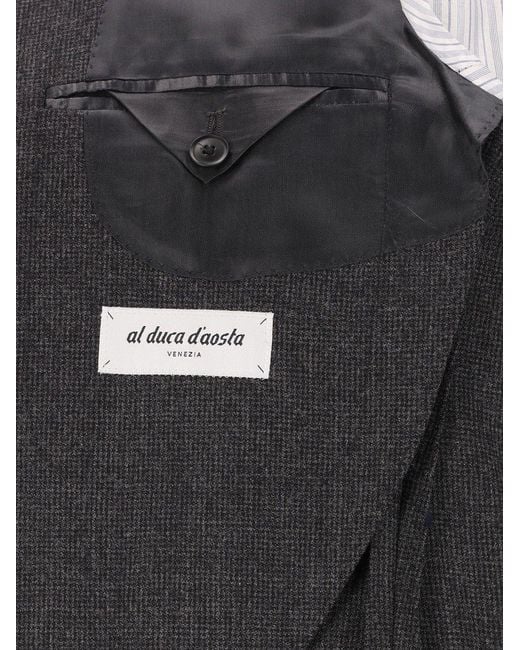 Al Duca D'aosta Black Long-Sleeve Suit Set