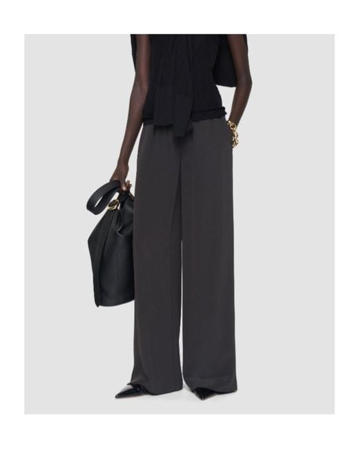 Joseph Black Nour Twill Satin Trousers