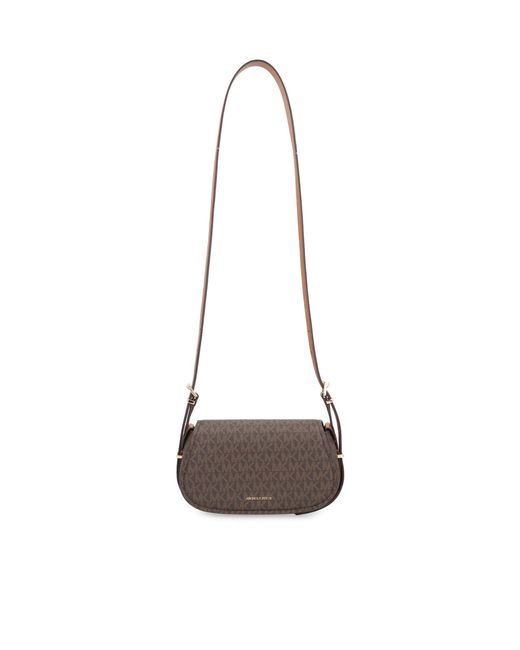 MICHAEL Michael Kors Brown Lydia Monogram Shoulder Bag