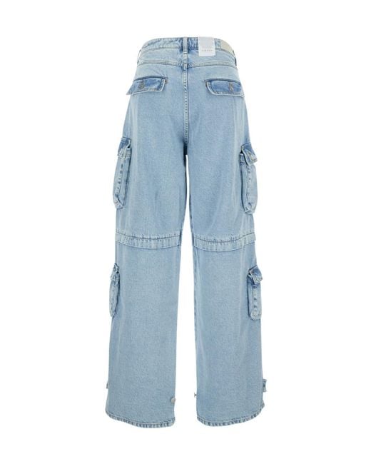 ICON DENIM Blue Rosalia Wide-Leg Cargo Jeans