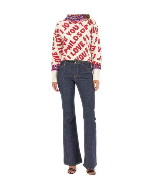 Philosophy Di Lorenzo Serafini Red I Love You Philosophy Jumper