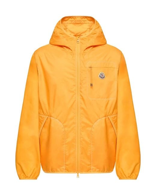Moncler Orange Terche Hooded Windbreaker for men