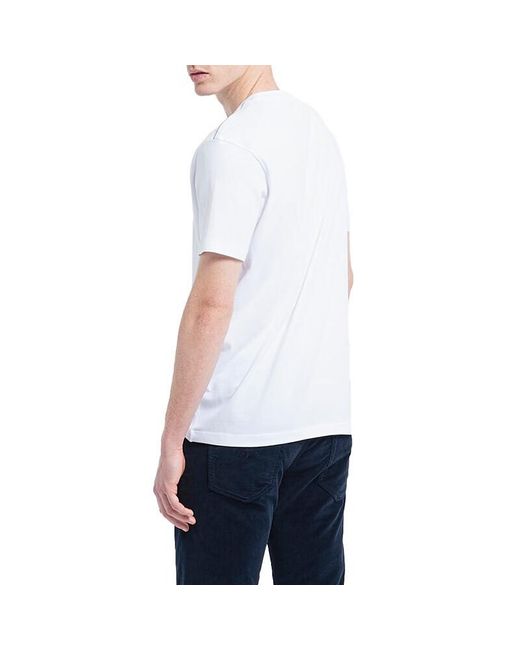 Paul & Shark White Logo T-Shirt With Round Neck Pattern for men
