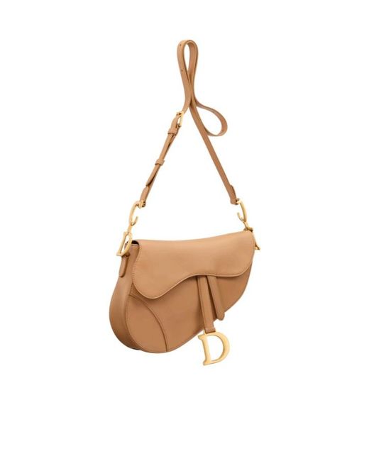 Dior White Medium Soft Saddle Bag With Strap