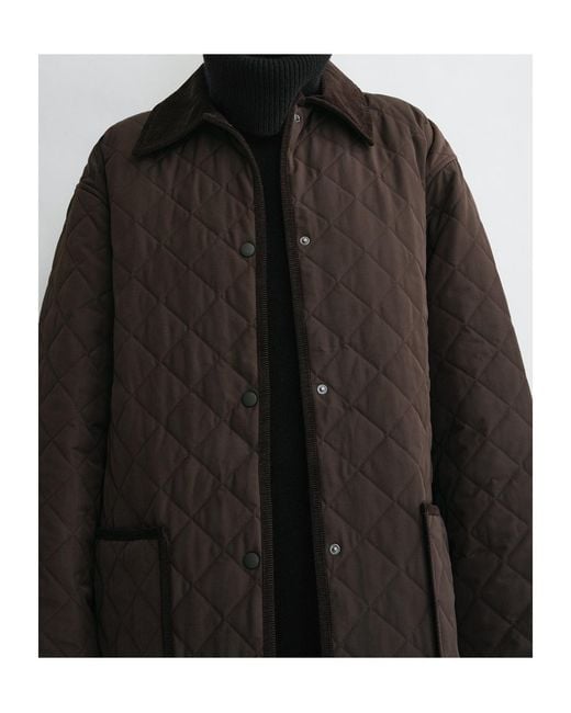 Totême Black Totême Diamond-Quilted Buttoned Jacket