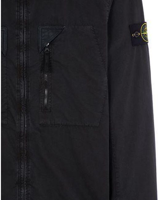 Stone Island Black Lapel Shirt for men