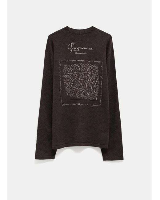 Jacquemus Black Long-Sleeved Pullover for men