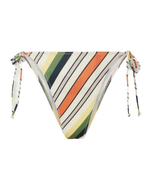Jean Paul Gaultier White Vintage Striped Bikini Bottoms