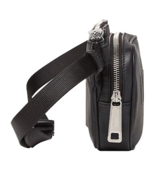 Fendi Black Logo Embossed Belt Bag for men