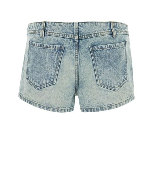 GIMAGUAS Blue Flor Denim Shorts