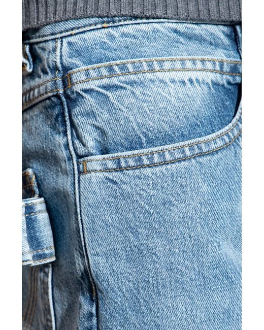 Bottega Veneta Blue Wide-Legged Jeans