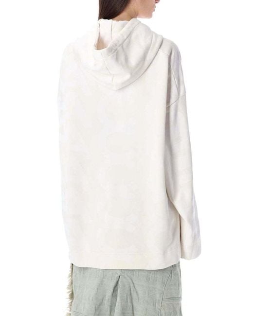 Marc Jacobs White The Monogram Drawstring Hoodie