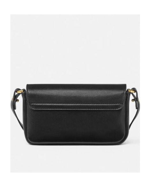 Versace Black Tag Foldover Top Mini Shoulder Bag