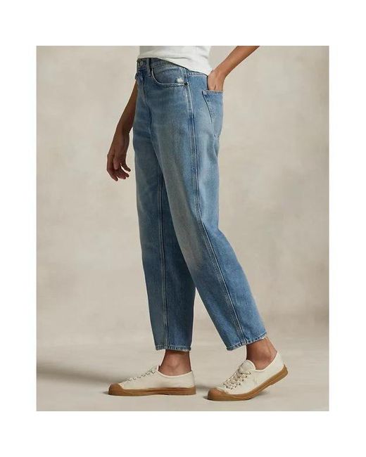 Polo Ralph Lauren Blue Straight-Leg Distressed Jeans