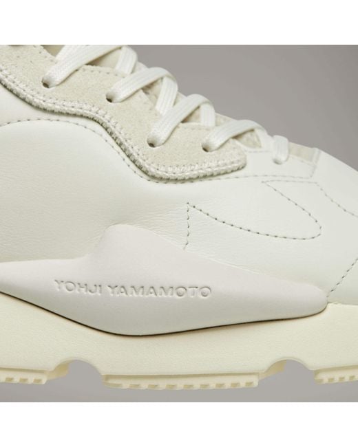 Y-3 White Kaiwa Lace-Up Sneakers for men