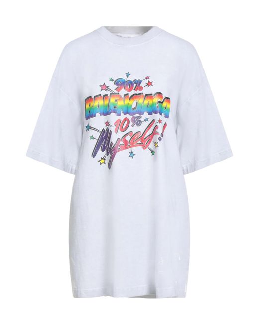 Balenciaga White Logo Short Sleeve T-Shirt