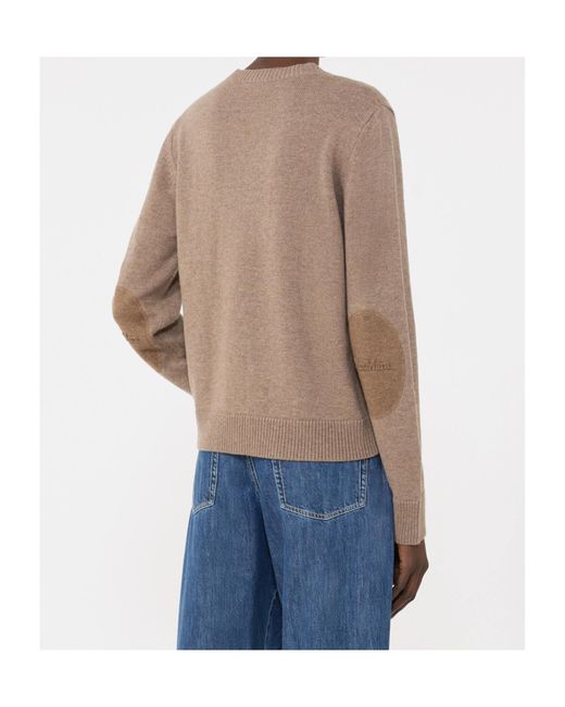Max Mara Brown Fresia Crewneck Knitted Jumper