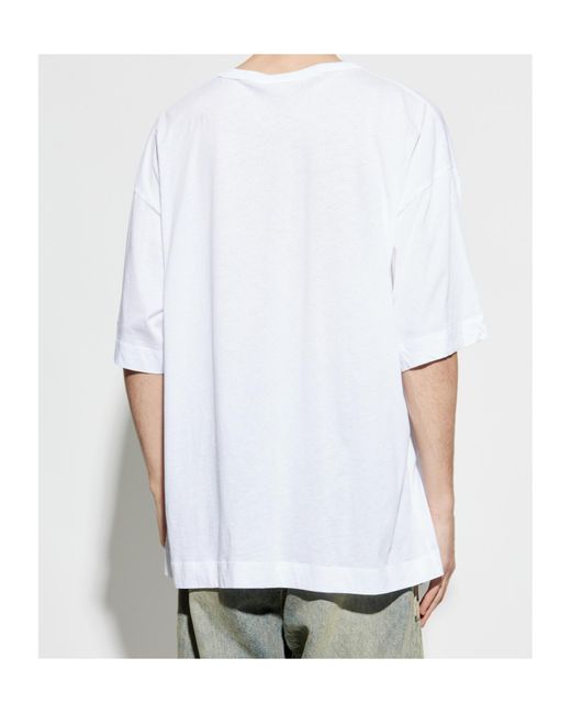 Dries Van Noten White Open-Necked Shirt for men