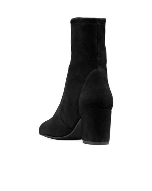 Stuart Weitzman Black Suede Ankle-Boots