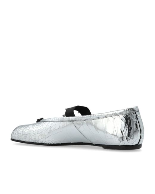 Maison Margiela White Tabi Toe Ballet Flats