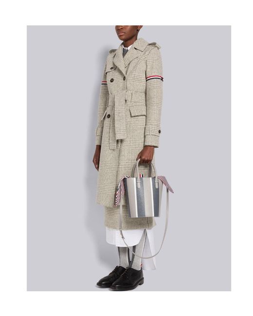 Thom Browne White Rwb Stripe Lining Bucket Bag