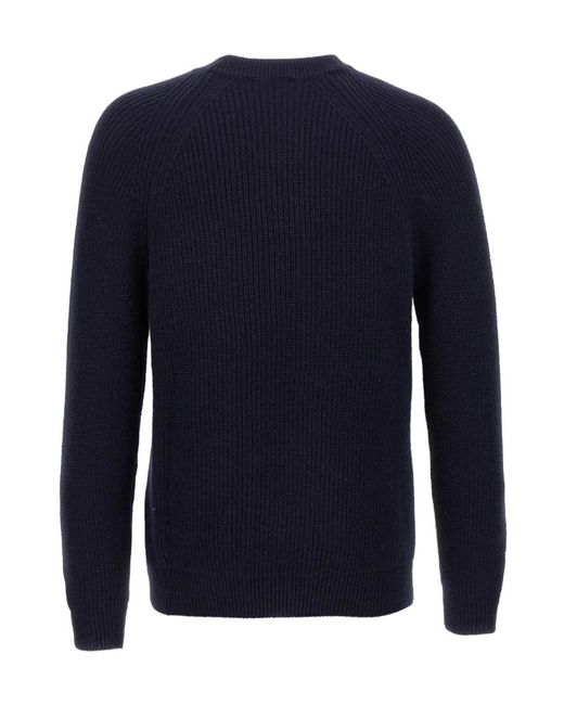 Zanone Blue Crew Neck Cashmere Knitwear for men