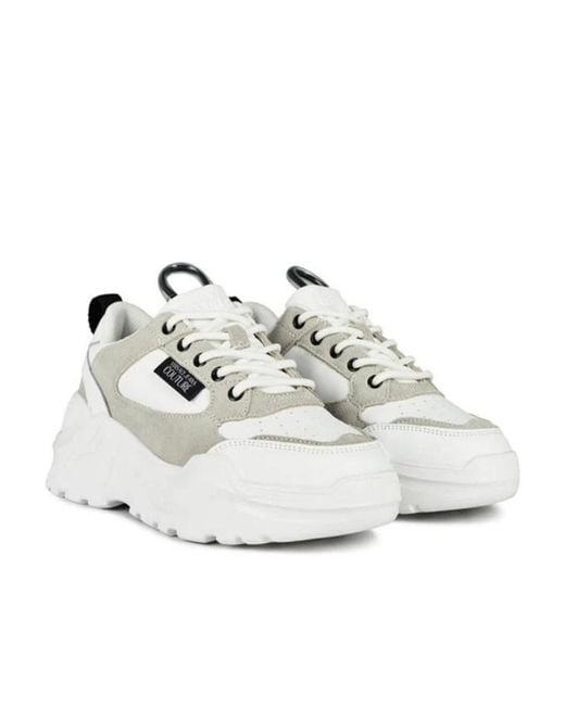 Versace Jeans White Logo Low-Cut Sneakers