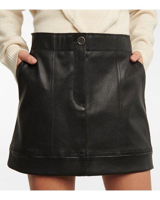 Stouls Black Linette Leather Miniskirt