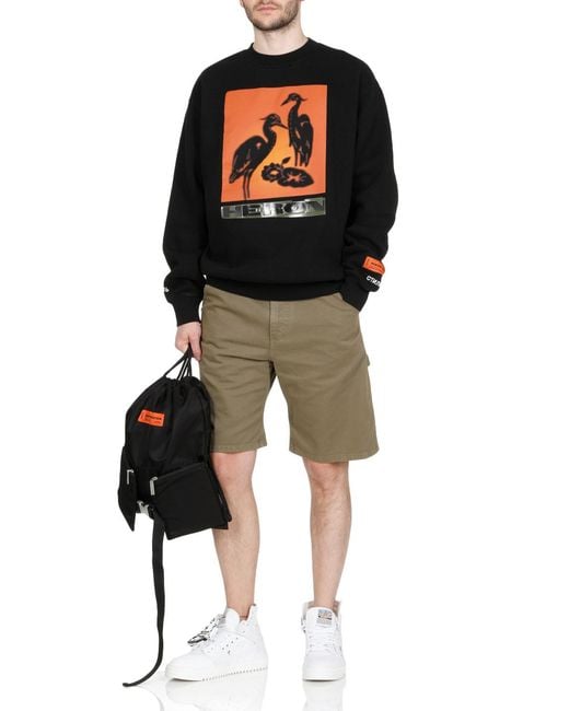 Heron Preston Black Printed Sweater for men