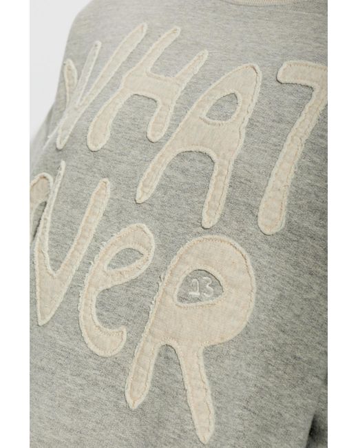 R13 Gray Long-Sleeve Sweatshirt
