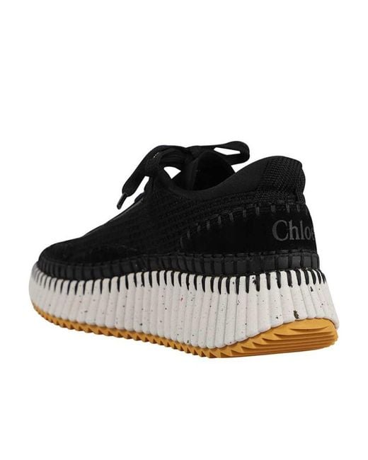 Chloé Black Chloé Nama Lace-Up Sneakers