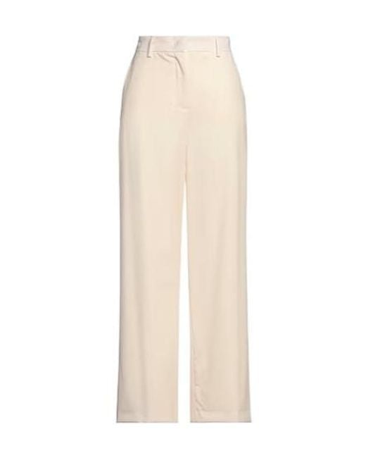 Weekend by Maxmara White Loose Solid Wool Trousers