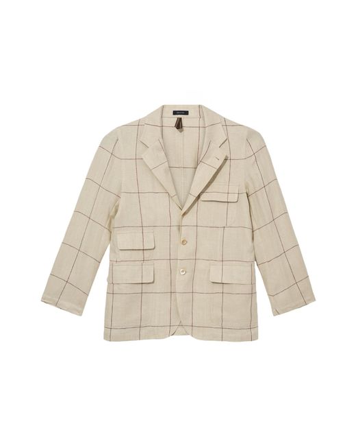 Drake's Natural Long-Sleeved Suit Jacket for men