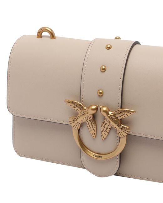 Pinko Natural Love Birds Chain-Linked Shoulder Bag