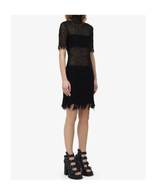 Alexander McQueen Black Lace Mini Dress