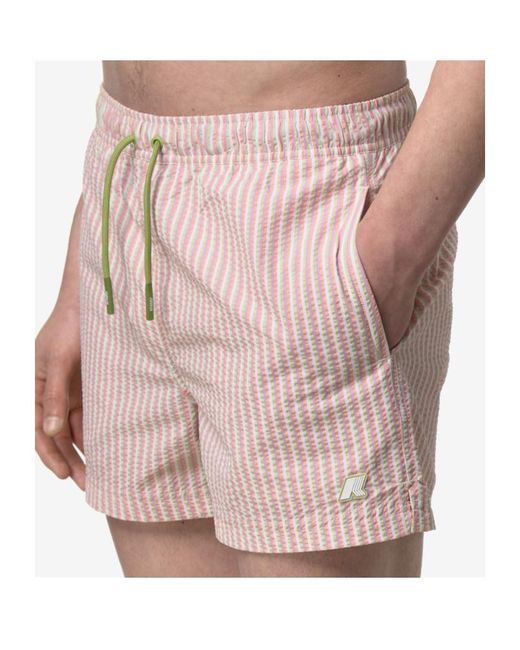 K-Way Pink Hazel Multistripes Beach for men