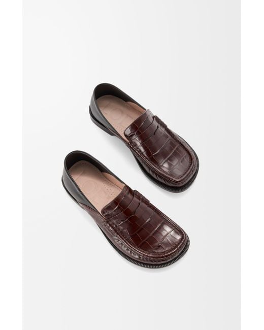 Loewe Brown Campo Flap Back Loafers for men
