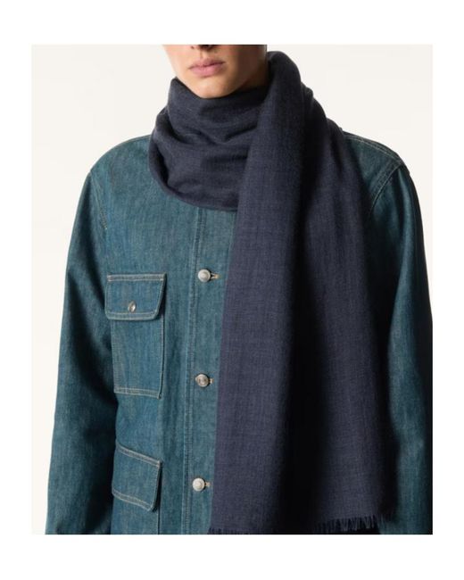 Loro Piana Blue Brina Scarf for men