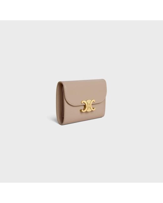 Céline Natural Small Flap Wallet Triomphe